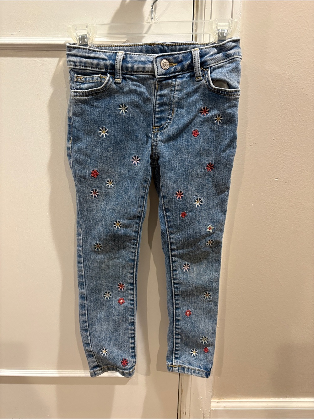 jumping beans Light Blue Floral Embroidered Denim Jeans